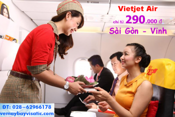 Vé máy bay Sài Gòn Vinh Vietjet khuyến mãi từ 290k tại Visatic