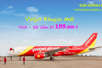 Vietjet khuyến mãi Vinh Sài Gòn giá rẻ nhất tháng 4/2020, tháng 5/2020