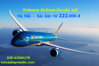 Vietnam Airlines khuyến mãi Hà Nội Sài Gòn từ 222k rẻ nhất tại Visatic