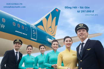 Giá vé máy bay Vietnam Airlines Đồng Hới Sài Gòn TPHCM rẻ nhất từ 297k