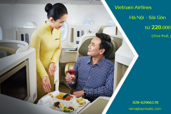 Giá vé máy bay Vietnam Airlines Hà Nội Sài Gòn từ 220k tại Visatic