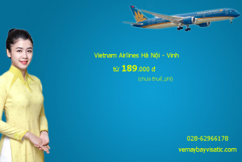 Giá vé máy bay Vietnam Airlines Hà Nội Vinh từ 189k tại Visatic