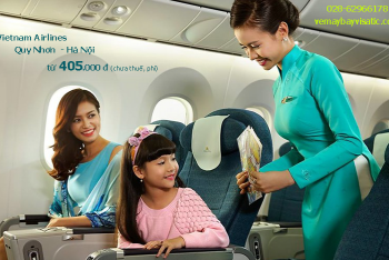 Vé máy bay Quy Nhơn Hà Nội Vietnam Airlines khuyến mãi, giá rẻ từ 405k