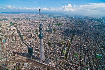 Tokyo Skytree - điểm tham quan nổi tiếng ở Tokyo, Nhật Bản.