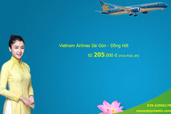 Giá vé máy bay Vietnam Airlines Sài Gòn Đồng Hới từ 205k tại Visatic
