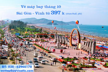Vé máy bay Sài Gòn Vinh tháng 10/2020 khuyến mãi từ 397k