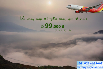 Giá vé máy bay ngày 6/3/2020 khuyến mãi, giá rẻ tại Visatic