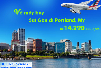 Vé máy bay TPHCM Sài Gòn đi Portland hãng American Airlines từ 14.290k