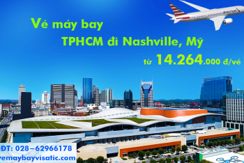 Vé máy bay Sài Gòn TPHCM đi Nashvilles, Mỹ American Airlines từ 14264k