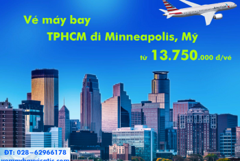 Vé máy bay Sài Gòn TPHCM đi Minneapolis, Minnesota, Mỹ từ 13.750k