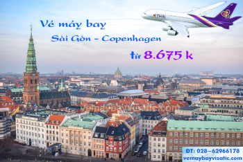 Vé máy bay Sài Gòn TPHCM đi Copenhagen, Đan Mạch từ 8.675k